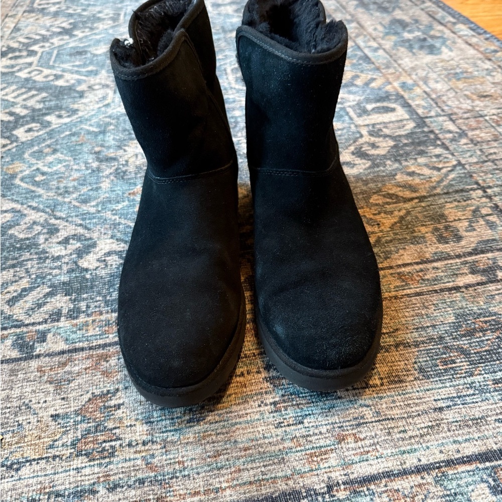 UGG Kristen wedge in black Women's Black Suede Ankle Boots